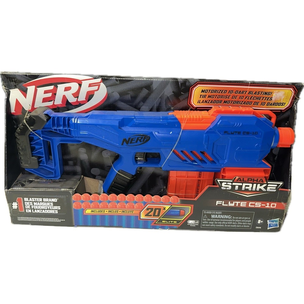 Nerf Alpha Strike Flyte CS-10 motorized blaster Vtg Toy Nerf Guns